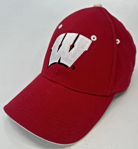 Wisconsin Badgers Red Baseball Hat Cap by "Signatures" Official Product - Picture 1 of 8