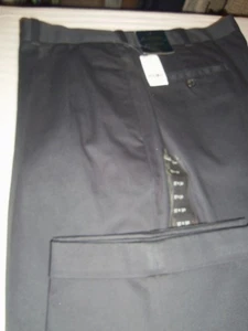 NWT Brooks Brothers - Elliot WRINKLE-FREE SOFT COTTON DARK GRAY PANTS- 37 X 30 - Picture 1 of 4