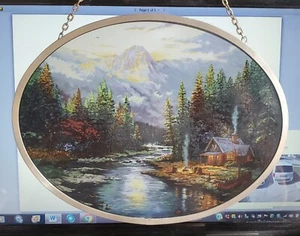 Glassmasters The End of a Perfect Day Stained Glass Suncatcher by Thomas Kinkade - Picture 1 of 14