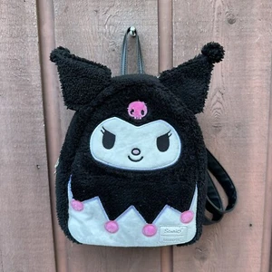 Loungefly Sanrio Kuromi Plush Sherpa Mini Backpack Purse Bag Faux Fur Fuzzy - Picture 1 of 5