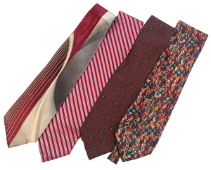 Men's Designer Assorted Set Of 4 Silk Neck Ties Dior, Cardin, Brioni, + [C29-t2] - Picture 1 of 6