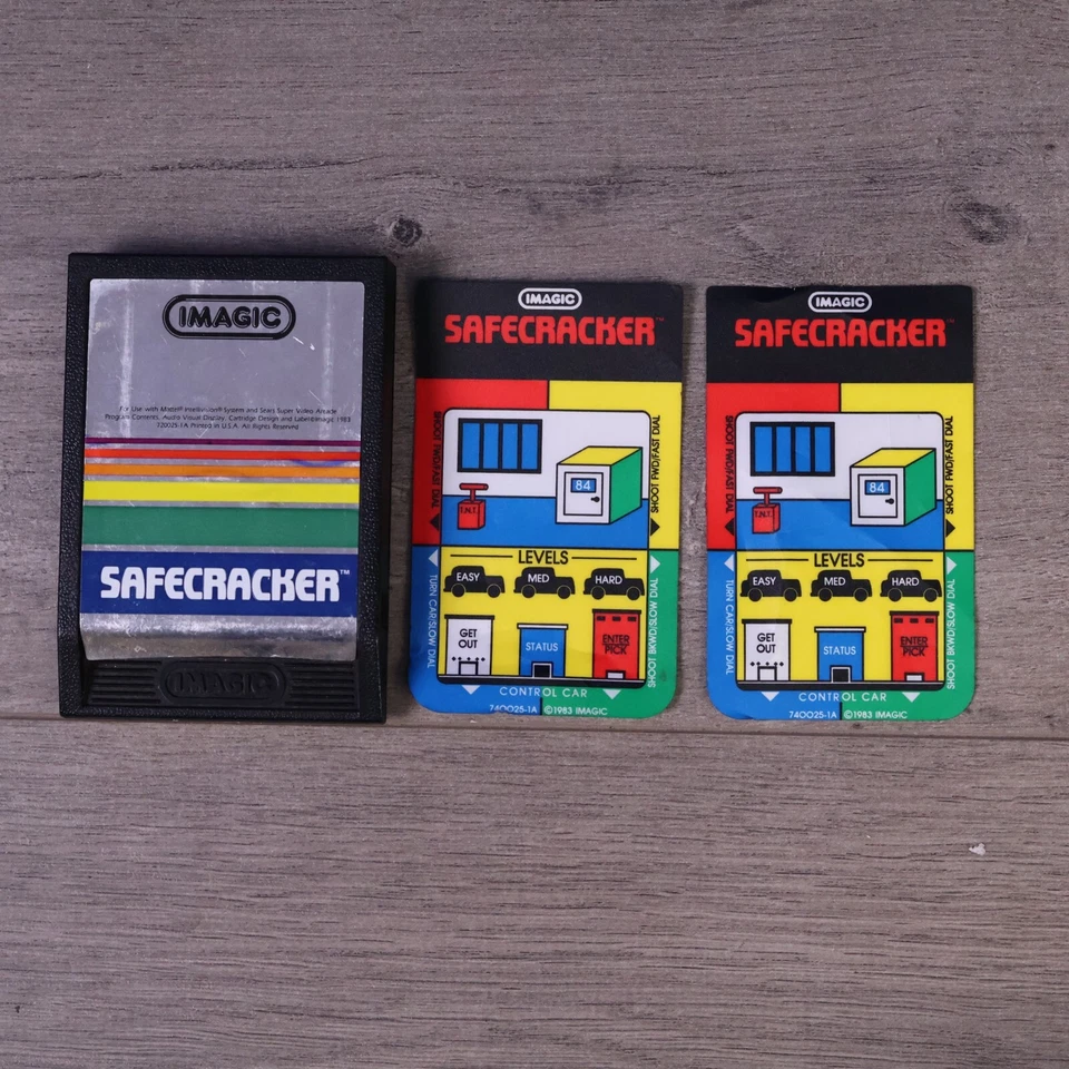 Safecracker (Intellivision 1983 Imagic) Game and Overlays - Image 1 of 1