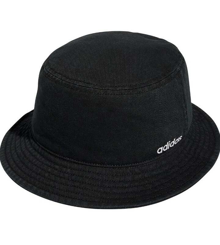 adidas Logo Women's Essentials Unisex Bucket Hat Osfw Cap Black /white