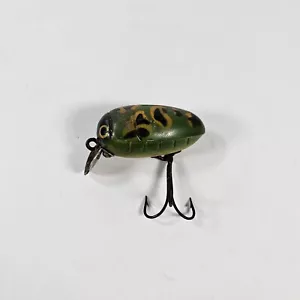 Vintage Millsite Rattle Bug Fishing Lure Green Frog Spot Bait - Picture 1 of 5