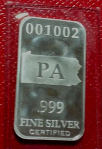 Pennsylvania Art Bar-Federated Mint 1/2 Troy oz. Plata fina .999 sellada como nueva - Imagen 1 de 4