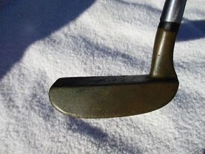 VINTAGE KROYDON CHIPPER RH Brass ALL ORIGINAL SYNKROYNIZER LH PUTTER Nice rare - Picture 1 of 8