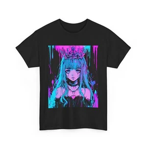 SAD GIRL PROM QUEEN PRINCESS ANIME KAWAII TSHIRT SHIRT EMO ART GIFT TEENS PROM - Picture 1 of 8