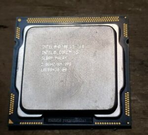 Intel I5 760 Quad Core 2.8GHz CPU Processor SLBRP LGA1156