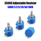 3590S 1/2/5/20/50/100K ohm Precision Multiturn Potentiometer Adjustable Resistor