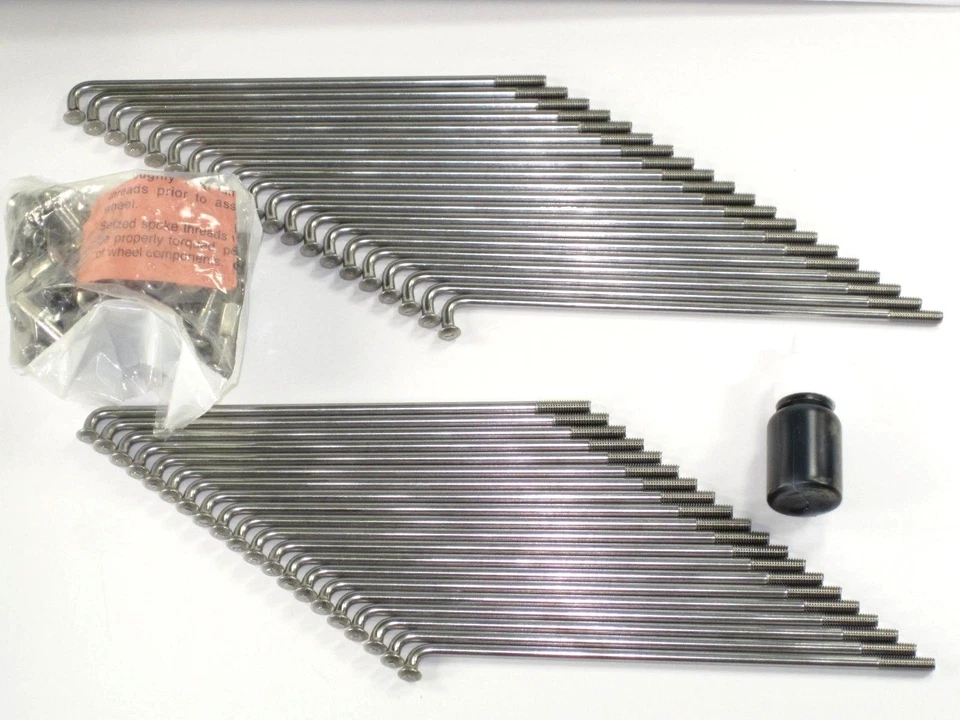 Freios a tambor dianteiros ou traseiros Buchanan's Norton Commando Atlas raios de aço inoxidável 19" - Imagem 1 de 1