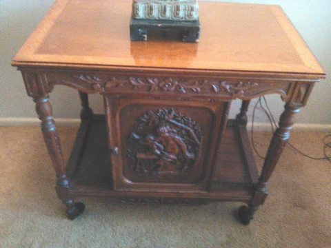 Antique Butlers Liquor Cart Cover