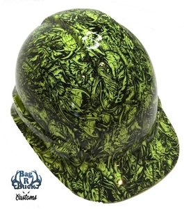 Hydro Dipped Hard Hat Hi Vis High Gloss Green Dragons 6 Point Ratchet Suspension - Bild 1 von 7