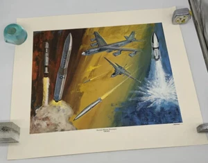 Vintage Space Race Boeing Erickson Print, United States Strategic TRIAD 23X20 - Picture 1 of 16