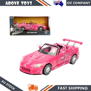 Honda S2000 rosa Jada escala 1:24 Fast & Furious Suki's 2001 modelo de coche diecast rosa - Imagen 1 de 5