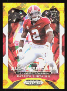 2021 Panini Prizm Draft Picks - All-American Gold Ice Prizm #199 Patrick Surtain
