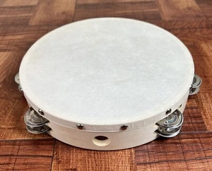 Tambourine/Pandereta-10” With Head And Double Row Of Jingles. LC - Picture 1 of 4