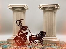Vintage Brass Copper Metal Antient Roman Warrior Carriot Desk Ornament Figurine 