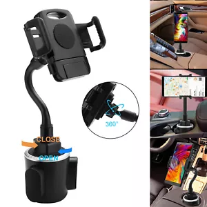 Car Mount Adjustable Gooseneck Cup Holder Cradle For Universal Cell Phone iPhone - Picture 1 of 9