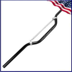 Offroad Motorcycle Black 7/8"Mid Handlebars Handle Bars Fit ATV Pit Dirt Bike US - Picture 1 of 7