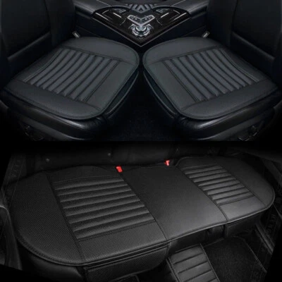 COPRISEDILE ECOPELLE NERO SEDUTA 3 PEZZI UNIVERSALE 2 ANTERIORI E 1 POSTERIORE - Immagine 1 di 4