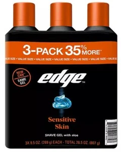 Edge Shave Gel empfindliche Haut mit Aloe, 9,5 Unzen, 3er-Pack - Bild 1 von 3
