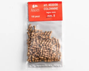 Colonnine in legno noce 8 mm (100 pz) AM4035-08 - amati modellismo - Foto 1 di 3