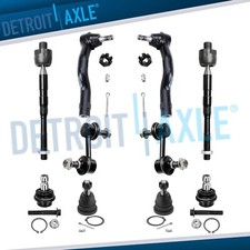 10pc Front Tie Rods Ball Joints Sway Bars for 2004-2015 Nissan Armada Titan Qx56