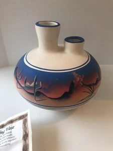 Navajo Native American Indian Wedding Vase with Story  New West Pottery - Picture 1 of 7
