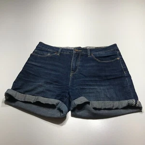 Nanette Lepore Shorts Womens Size 4 Cuffed Denim Jean Boy Short Rolled Ups Jean - Picture 1 of 13