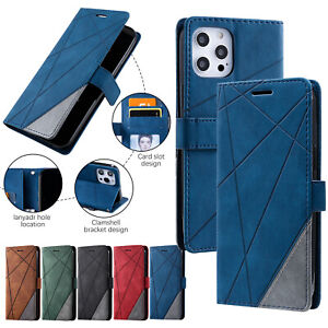 For iPhone 14 13 12 Pro Max 11 XR Magnetic Leather Case Card Wallet Flip Cover