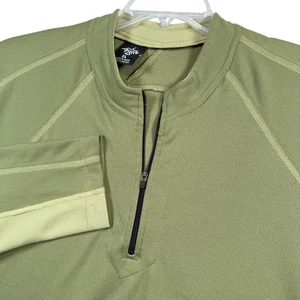 Prana Breathe Mens Green Quarter Zip Pullover Long Sleeve Athletic Shirt XL - Picture 1 of 8