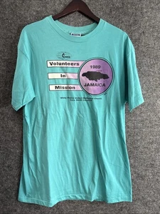 1989 Hanes 50/50 Shirt Single Stitch North Carolina Size XL White Plains USA - Picture 1 of 9