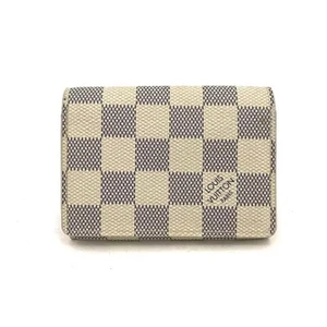 Louis Vuitton Damier Azur Enveloppe Cartes De Visite Card Case White/4AF1056 - Picture 1 of 8