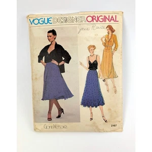 80s Versace Jacket Camisole Skirt Sewing Pattern, Size 10, Vintage Vogue 2167 - Picture 1 of 8