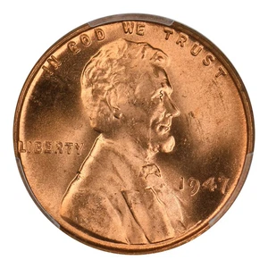 1947 P Lincoln Wheat Cent PCGS MS-66 RD CAC - Picture 1 of 4