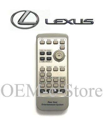 2003-2007 Lexus GX470 Toyota Sequoia Rear DVD Entertainment Remote Control 60030 - Image 1 of 2