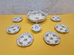 Rosenthal Porzellan Moosrose 8-tlg. Set: Schale Schälchen Kerzenständer - Bild 1 von 24