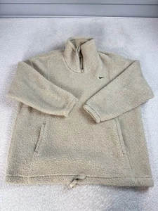 Nike Therma-Fit Oatmeal 1/4 Zip Sherpa Fleece Sweater Beige Men’s Size XXLarge - Picture 1 of 6