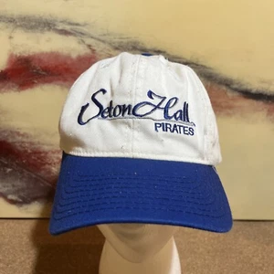 Vintage 90's The Game Pirates Seton Hall Snapback Hat RIPPED NCAA 1984 RARE - Picture 1 of 5