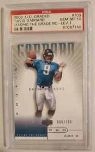 2002 UD Graded David Garrard 103 Making The Grade RC Lev. 1 /700 PSA 10 Gem Mint - Picture 1 of 2