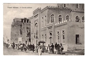 CARTOLINA TRIPOLI 1° CIRCOLO MILITARE VG 15-1-1912 FIRMATA CAP. GIUFFRIDA - Picture 1 of 2