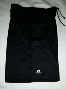Russell Uomo Dri-Power Essential Performance Nero Pantaloncini Tasche TS7X2M LARGE - Foto 1 di 2