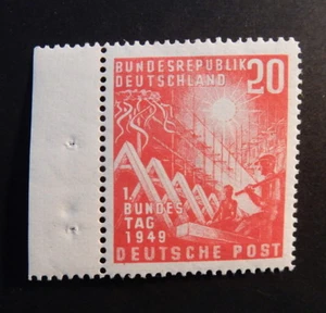 Bund 112 f 21 ** 1. Bundestag mit Seitenr PF Schantel f 21 geprüft Schlegel - Bild 1 von 3