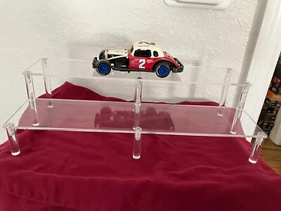 2 TIER ACRYLIC DISPLAY RISERS FOR 1/24 SCALE DIECAST 16 inches Long - Image 1 of 2