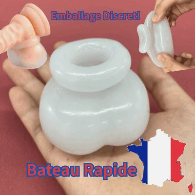 Hommes Balle Brancard Testicules Silicones Chasteté Dispositif Esclavage Cage - Photo 1/4