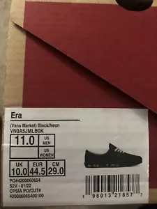 Vans Era Black Men's Women's Casual Shoes Daily Low Unisex Sneakers VN0A5JMLB0K - Picture 1 of 5