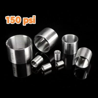 304 Stainless Steel 1/8"~4" BSP Female Threaded Pipe Fittings Straight Connector - Image 1 of 4