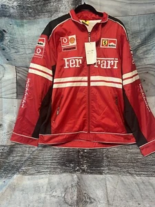Adult Ferrari Jacket Embroidered Cotton Formula 1 Racing Jacket- U choose size - Picture 1 of 9