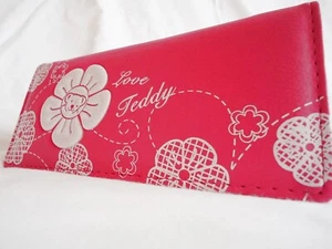 Portafoglio Rettangolare 19cm x 9cm LOVE TEDDY Colore Rosa Porta Carte Credito - Imagen 1 de 2