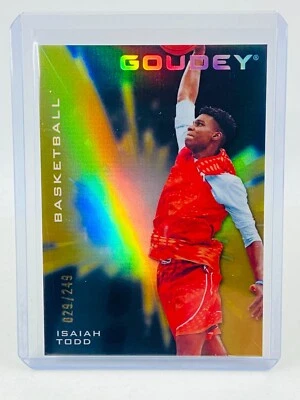 2021 UD Goodwin Champions Isaiah Todd Platinum Goudey Black & Gold #029/249 - Image 1 of 2
